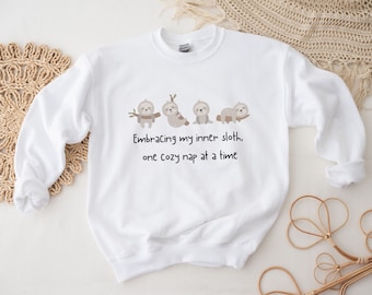 Lustiges Faultier Shirt, Faultier T Shirt, lustiges introvertiertes Shirt, niedliches Tier Tee, Tierliebhaber Shirt, entzückende Tiere Tee, Faultier Yoga Shirt