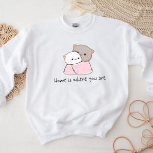 Comfy Cuddle Peach and Goma Shirt, Mochi Peach Cat, Peach Goma, Gift for her, Cute Kawaii Shirt, Panda Bear, Bubu and Dudu, Birthday gift
