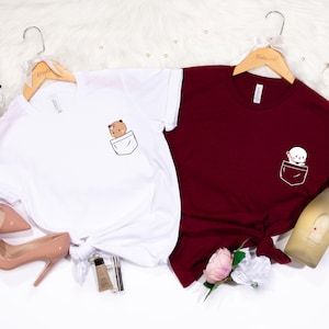 Bubu Dudu スリッパポケット、Bubu と Dudu シャツ、クマとパンダ、彼女へのプレゼント、かわいいシャツ、パンダクマ、Bubu と Dudu、誕生日プレゼント