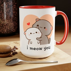 Personalized Peach Goma Mug, Kitten Coffee Mug, Gift for her, Mocha Peach Goma Mug, Cat hoodie, Cat Lover, Cat Lover Gift, Peach Goma