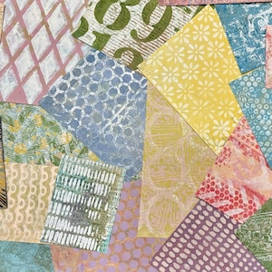 Papéis Gelli Plate de cores variadas, pintados à mão, para uso em colagens, diários de arte, técnicas mistas, criação de cartões, álbuns de recortes e muito mais!