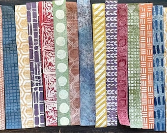 Handgemaakte gellellibordjes 1" delipapierstroken: mixed media collage, kunsttijdschriften - 40 stuks
