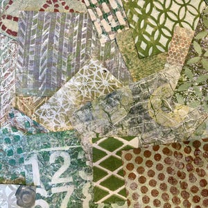 Geassorteerd groen gellellibord Handbeschilderd papier voor gebruik bij collages, mixed media, kunsttijdschriften, kaarten maken, plakboeken en nog veel meer!