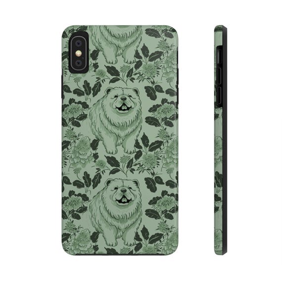Chow Chow Floral Toile Tough Phone Case, Chow Chow Owner Gift
