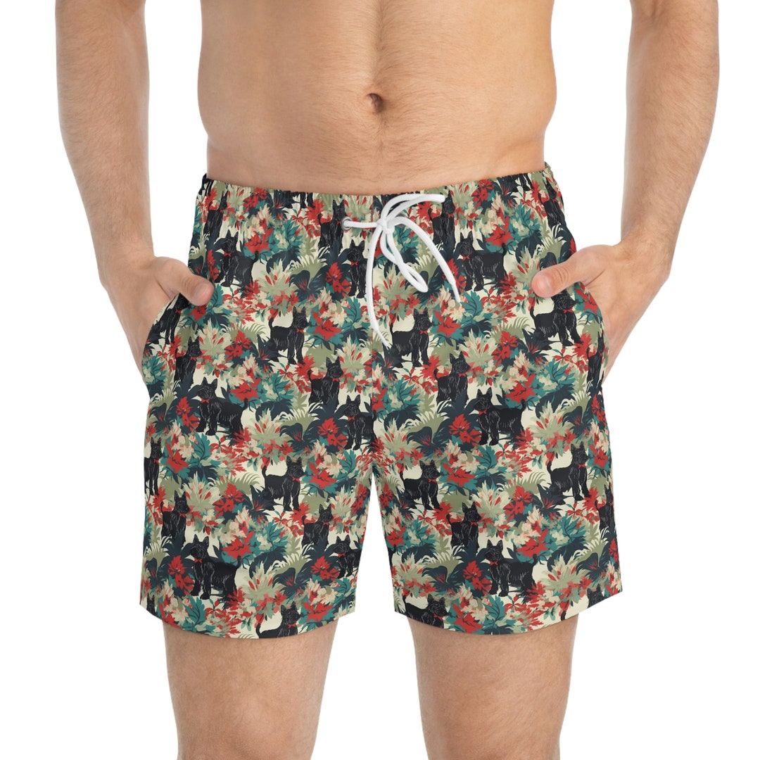 Hawaiian Scottie Dog Swim Trunks Etsy