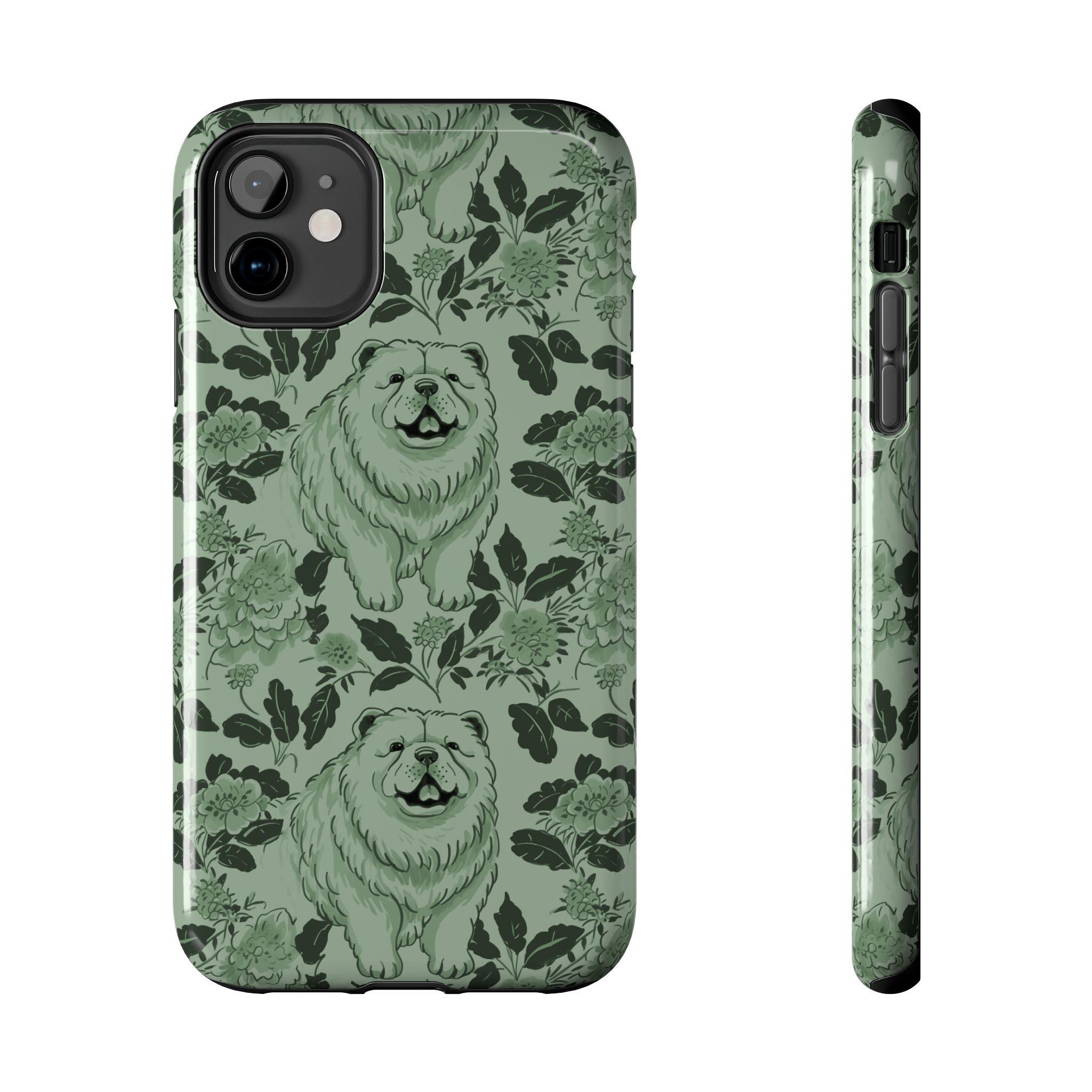 Chow Chow Floral Toile Tough Phone Case, Chow Chow Owner Gift
