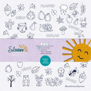 25 + Printable Kids Fall Activities, Fall Coloring Pages, Fall kids Activities, Autumn  Bundle, Printable PDF