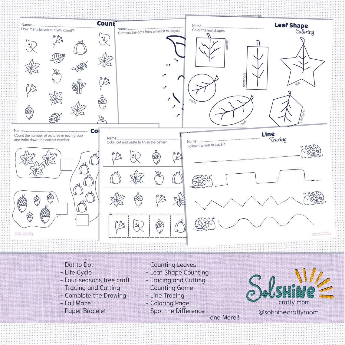 Fall Printable Activities for Kids - Etsy