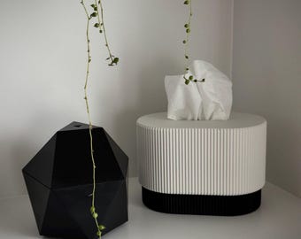 Square & Rectangular Tissue Box Cover Replacement | Minimalist Capsule Tissue Box Holder Pod | rs.1