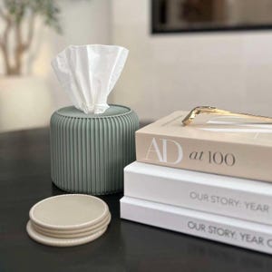 Vervanging vierkante en rechthoekige hoes tissuedoos | Minimalistische ronde tissuedoos houder pod | j.1