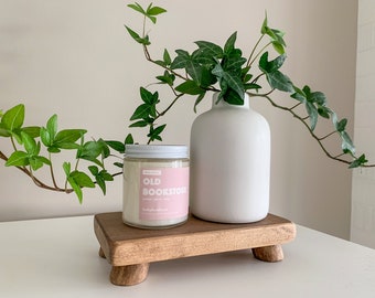 Boho Wood Riser Tray: Kitchen & Bathroom Decor | Soap Stand, Plant Stand, Pedestal