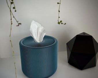 Toilet Paper Holder & Tissue Box Cover Replacement | Minimalist Round Bathroom Pod | rtp.1