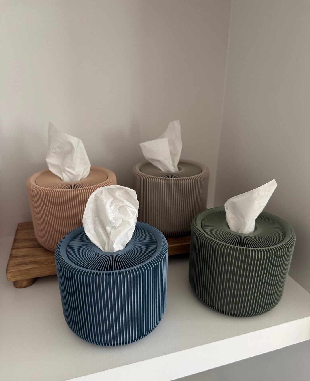 Modern Round Tissue Pod or Plant Pot Tissue Receptacle Replaces Box 3D