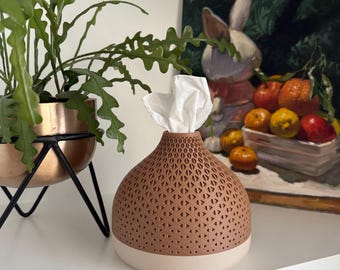 Square & Rectangular Tissue Box Cover Replacement | Modern Unique Geometric Tissue Box Holder Pod | Dream Drop - Nova