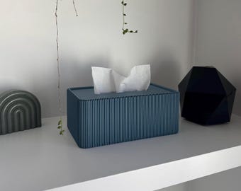 Rectangular Tissue Box Cover | Modern Minimalist Bathroom Tissue Box Holder | rr.1