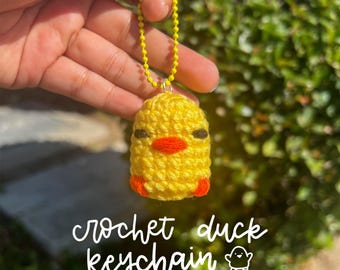 Crochet Duck Keychain | Handmade Yellow Plush Charm