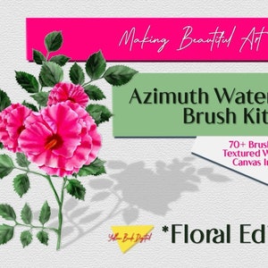 Procreate water color brushes, procreate floral brushes, realistic watercolor brushes, watercolor brushes, procreate flower, procreate kit