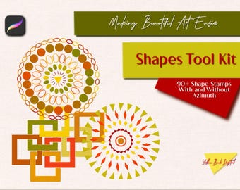 Procreate Shape Brushes, Stamps und Toolkit (Digitaler Download)