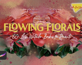 Flowing Florals Watercolor Brush Set for Procreate (Digital Download)