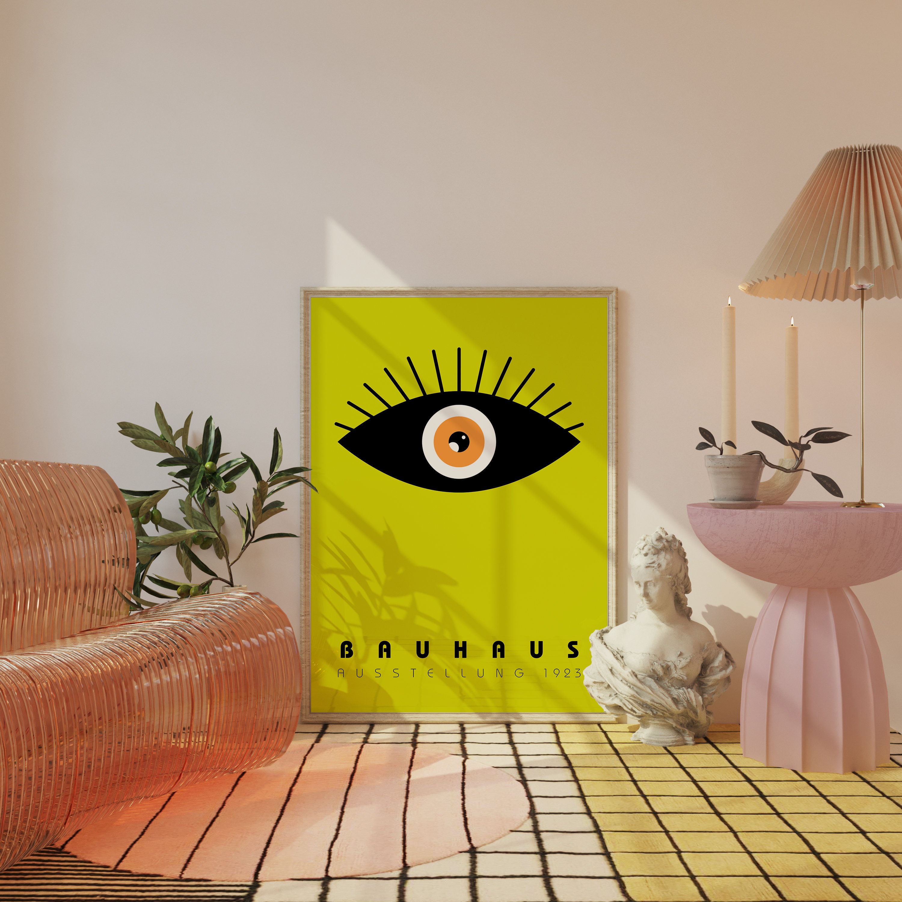 Neon Bauhaus Prints Set of 6 Mid Century Modern Art Maximalism Decor ...