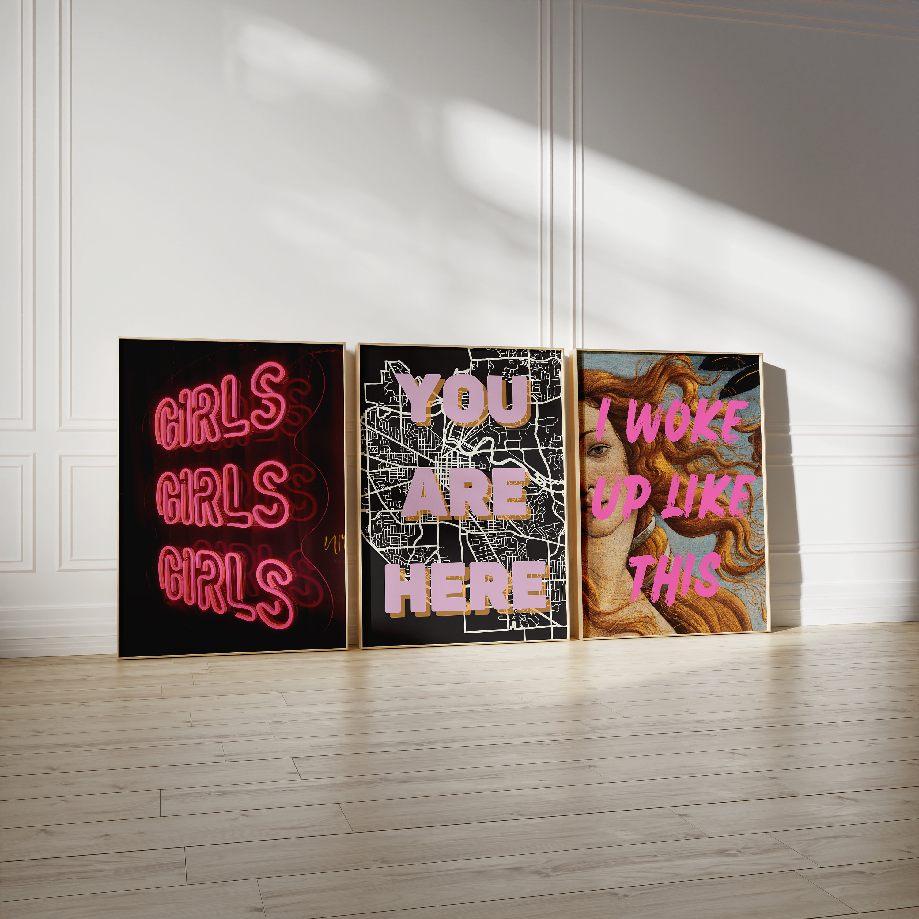 Girly Gallery Wall Prints - Set of 17 - Eclectic Room Decor - Dorm ...