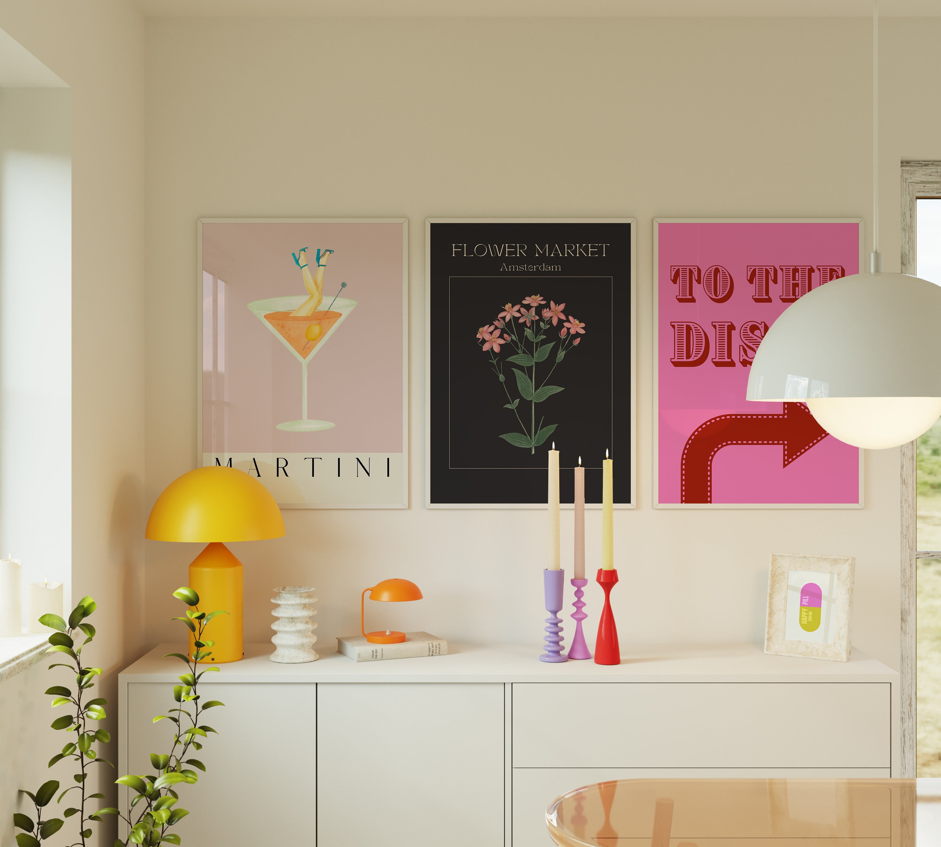 Girly Gallery Wall Prints - Set of 17 - Eclectic Room Decor - Dorm ...