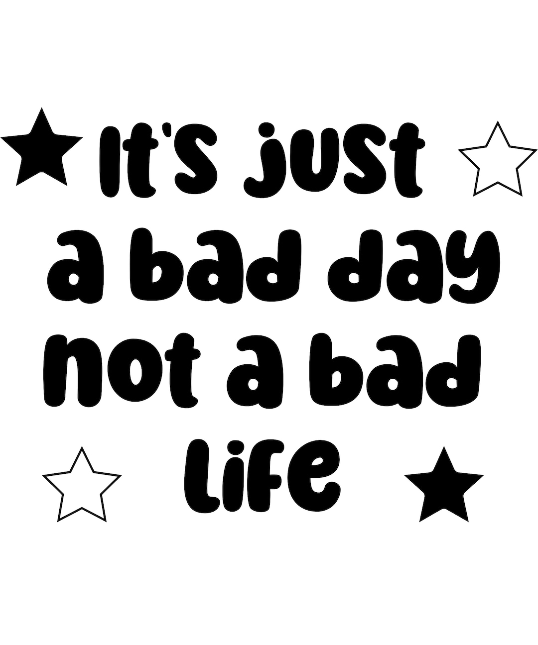 It's Just a Bad Day SVG Retro Font SVG Black & White - Etsy Canada