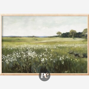Green Meadow Print | Spring Landscape Painting | Landscape Painting | Digital Download