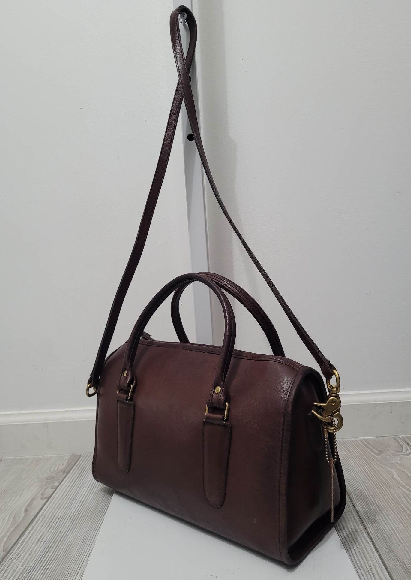 Preowned Coach Madison Satchel #17995 Brown Leather