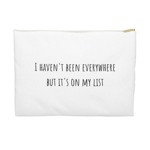 Travel Accessory Pouch, Travel Quote Bag, Makeup & Charger Bag, Travel Lovers, Gift for Travelers