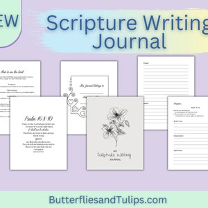 Scripture Writing Journal | SOAP Journal | Bible Verse Writing Journal | Bible Printable