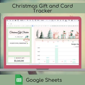 Christmas Planner Spreadsheet | Google Sheet Christmas Tracker | Christmas Budget | Thank You Tracker | Christmas Gift Tracker | Budgeting