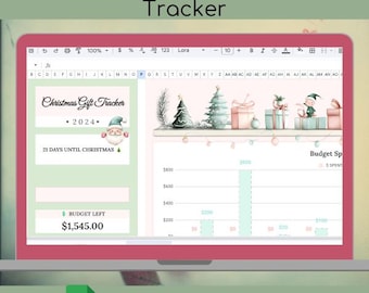 Weihnachtsplaner | Google Sheet Weihnachts-Tracker | Weihnachtshaushalt | Danke-Tracker | Weihnachtsgeschenk Tracker | Budgetierung