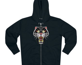 Sudadera con capucha y cremallera con estampado frontal TJ