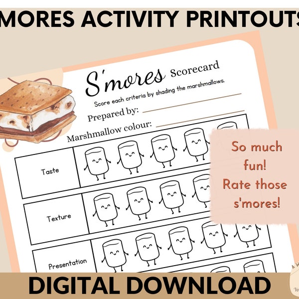 S'mores Printables - Etsy