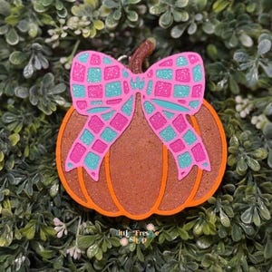 Pumpkin with Bow Freshie, Pumpkin with Bow Freshy, Pumpkin Freshie, Fall Freshie, Car Freshie, Car Air Freshener, Freshy, Car Freshy