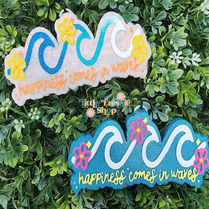 Happiness Come In Waves Freshy, Beach Freshie, Summer Freshie, Freshies, Car Freshie, Car Air Freshener, Freshy, Car Freshy, Gift Ideas