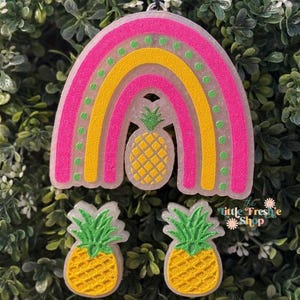 Pineapple Rainbow Freshie, Summer Freshie, Rainbow Gifts, Freshy,Car Freshie, Car Freshy, Car Air Freshener, Freshie, Car Scent, Car Scents