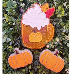 Fall Mug Freshy, Pumpkin Mug Freshie, Pumpkin Freshy, Fall, Fall Freshie, Thanksgiving Freshies, Car Freshie, Car Air Freshener, Car Freshy