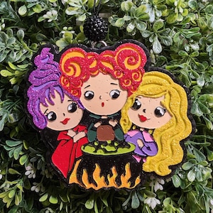 Sorcières Sœurs, Bougie Flamme Noire, Désodorisant Sorcière, Hocus, Sœurs Sanderson, Désodorisants d'Halloween, Désodorisant pour Voiture, Désodorisant pour Voiture