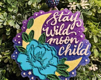 Stay Wild Moon Child Freshie, Moon Freshie, Boho, Sun and Moon, Moon Lover, Freshies, Car Freshie, Car Air Freshener, Freshy, Car Freshy