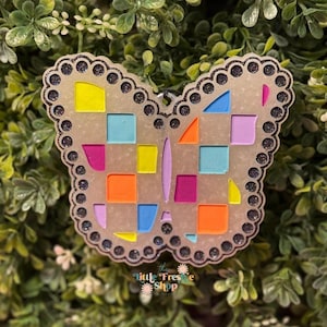 Butterfly Freshies, Checkered Print, Butterfly Gifts, Butterfly Car Freshies, Freshies, Car Freshie, Car Air Freshener, Freshy, Car Freshy