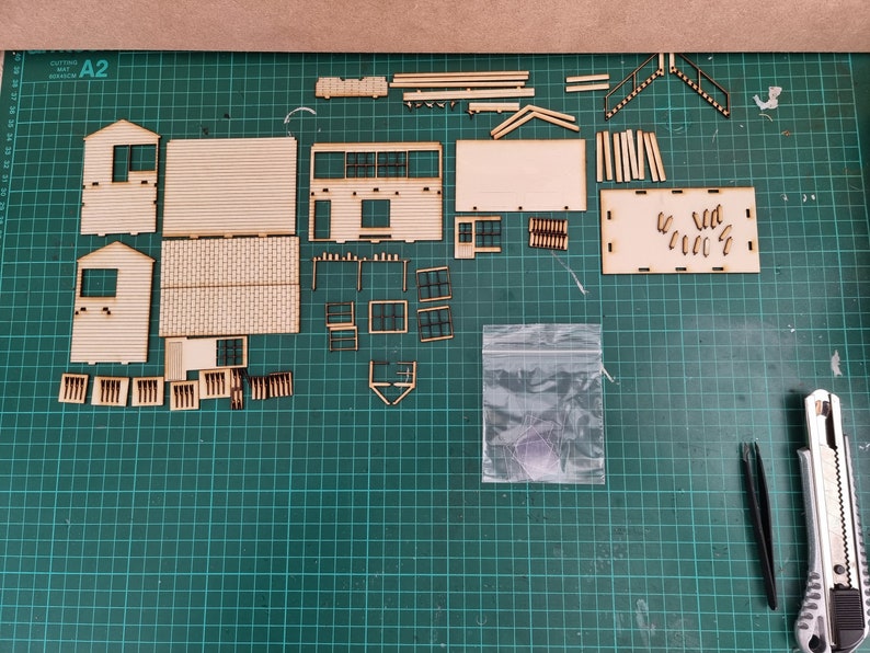British Railways OO Scale NER Wood Lasercut Signal Box Kit. Lefthand