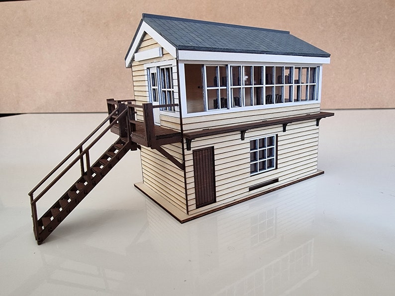 British Railways OO Scale NER Wood Lasercut Signal Box Kit. Lefthand