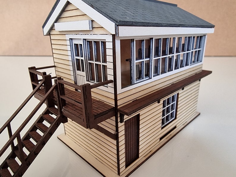 British Railways OO Scale NER Wood Lasercut Signal Box Kit. Lefthand