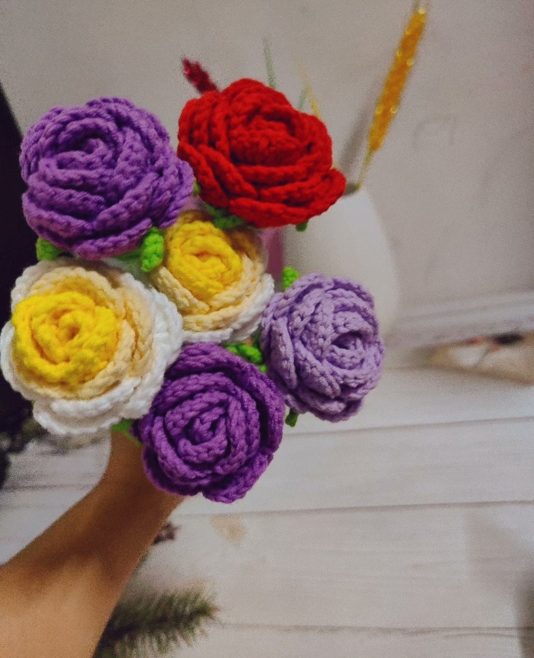 Crochet Roses / Knitting Rose Flower Etsy