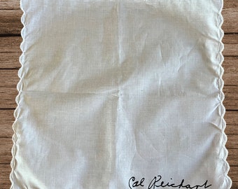 Signature / Message Handkerchief (Scalloped Edge)