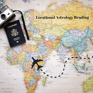 Lectura de astrocartografía, lectura astrológica de reubicación, informe astrológico de reubicación, viajes astrológicos, lectura astrológica, informe de carta natal