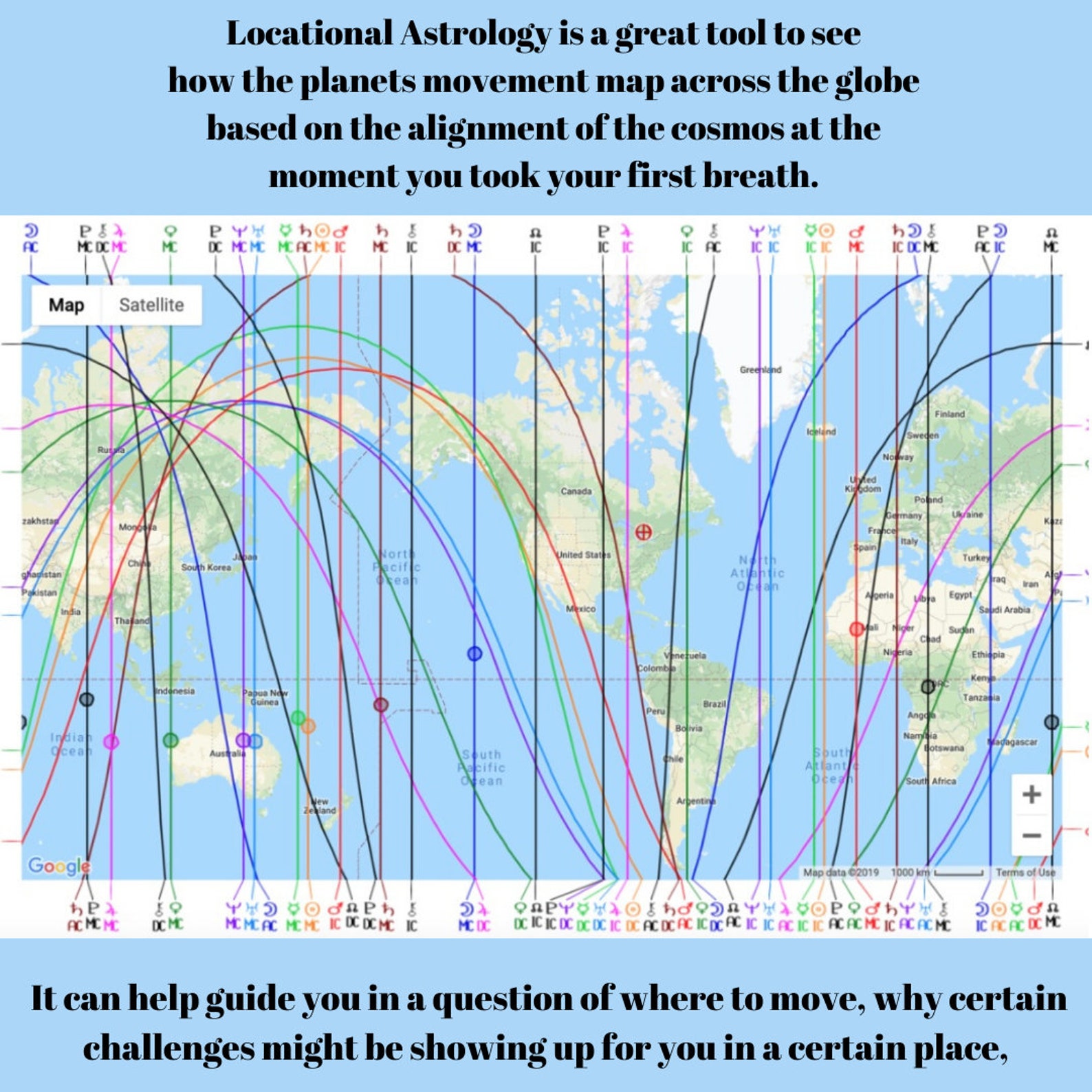 Astrocartography Reading Relocation Astrology Report Etsy