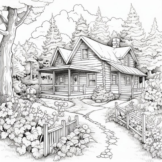 Woods Coloring Page